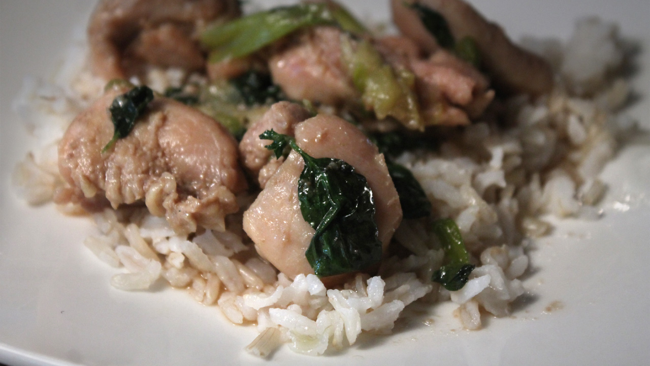 The 99 Cent Chef Chicken & Basil Stir Fry Video Recipe
