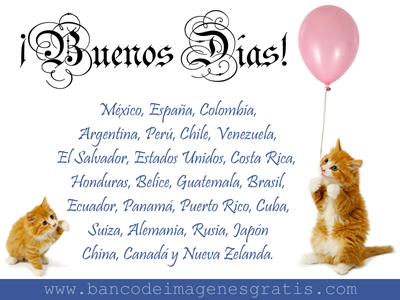 ¡Buenos Días a todas las personas que nos visitan desde diversos países de América Latina, Europa y Asia!