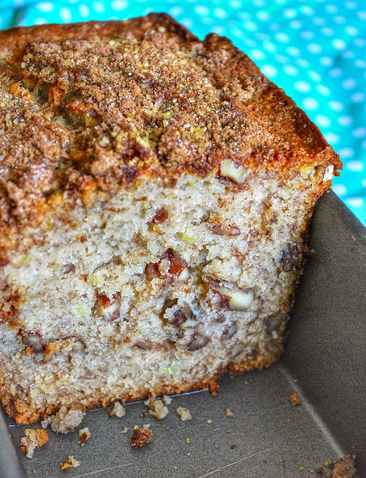Pecan Banana Bread with Cinnamon Brown Sugar Topping Bevy Richmond