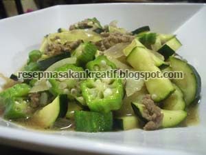 Resep Tumis Zucchini Okra Daging Giling Resep Tumis Zucchini Okra Daging Giling