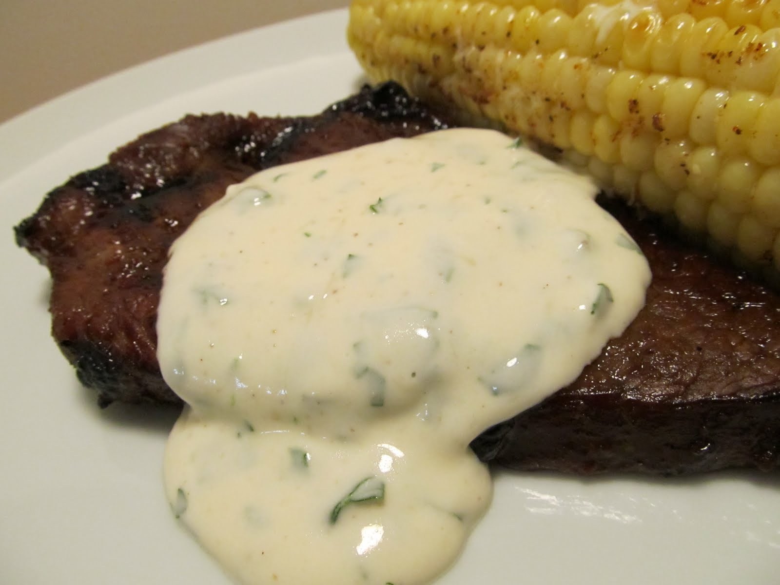 Jenn's Food Journey Grilled Steaks with Creamy Parmesan Sauce