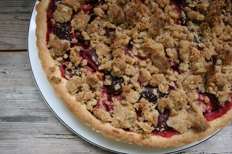 Nothing in the House Whole Wheat Plum Crumble Tart