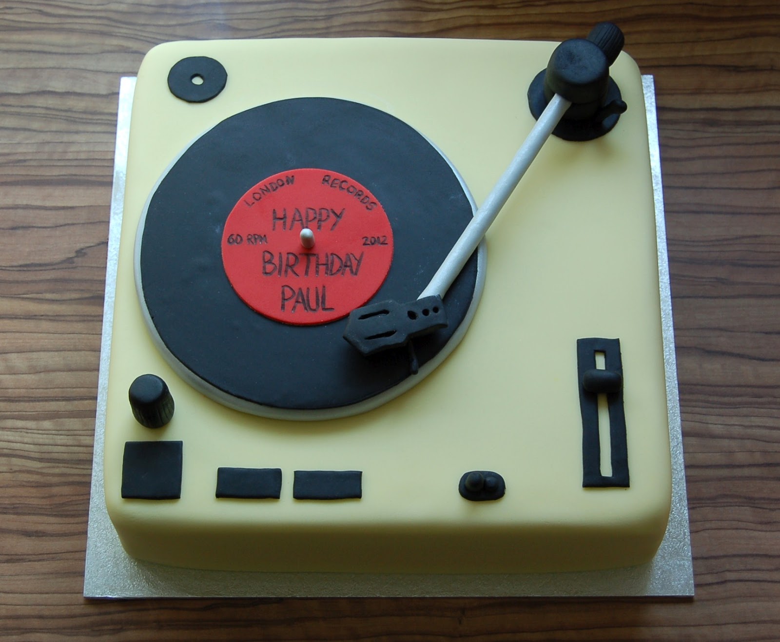 Brighton Baker Record deck cake happy 60th birthday Paul!