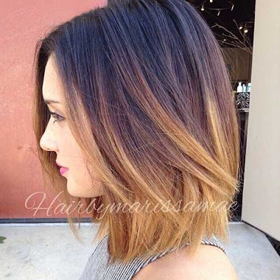 Model 10 Cute Short Blonde Ombre Hair