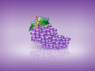 Free Download 3D Purple Aqua Grapes Wallpaper