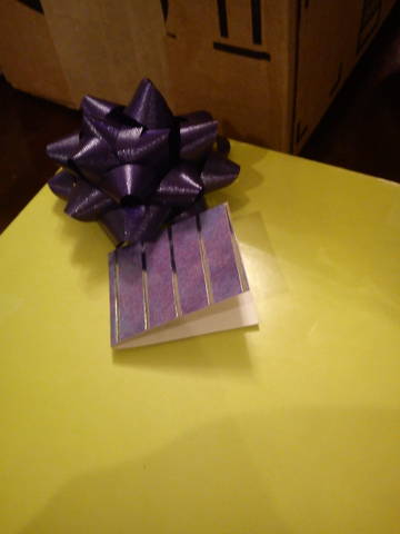 This purple and silver tag that I made went great on my friend's birthday