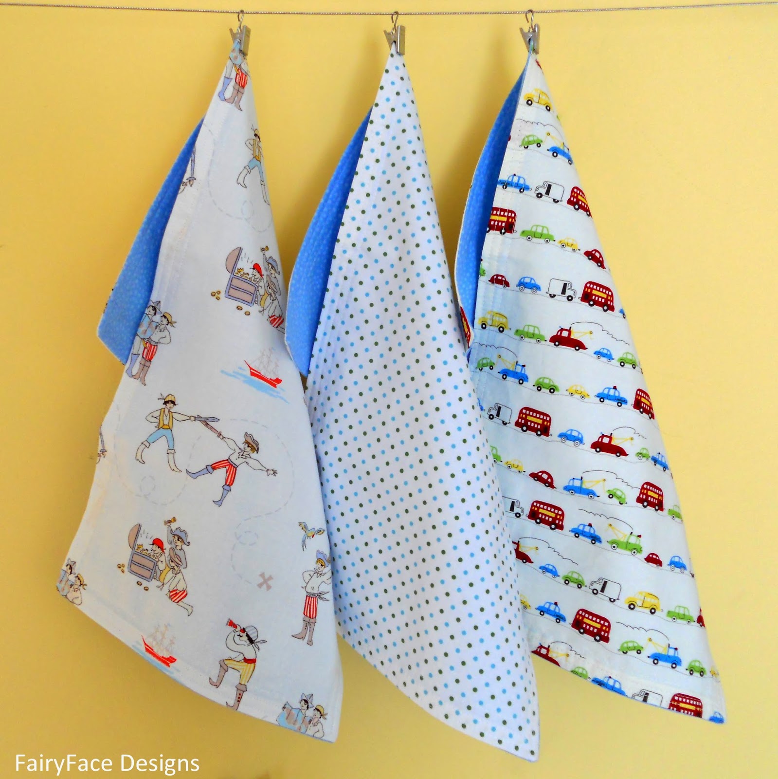 FairyFace Designs Sweet Baby Burp Cloths