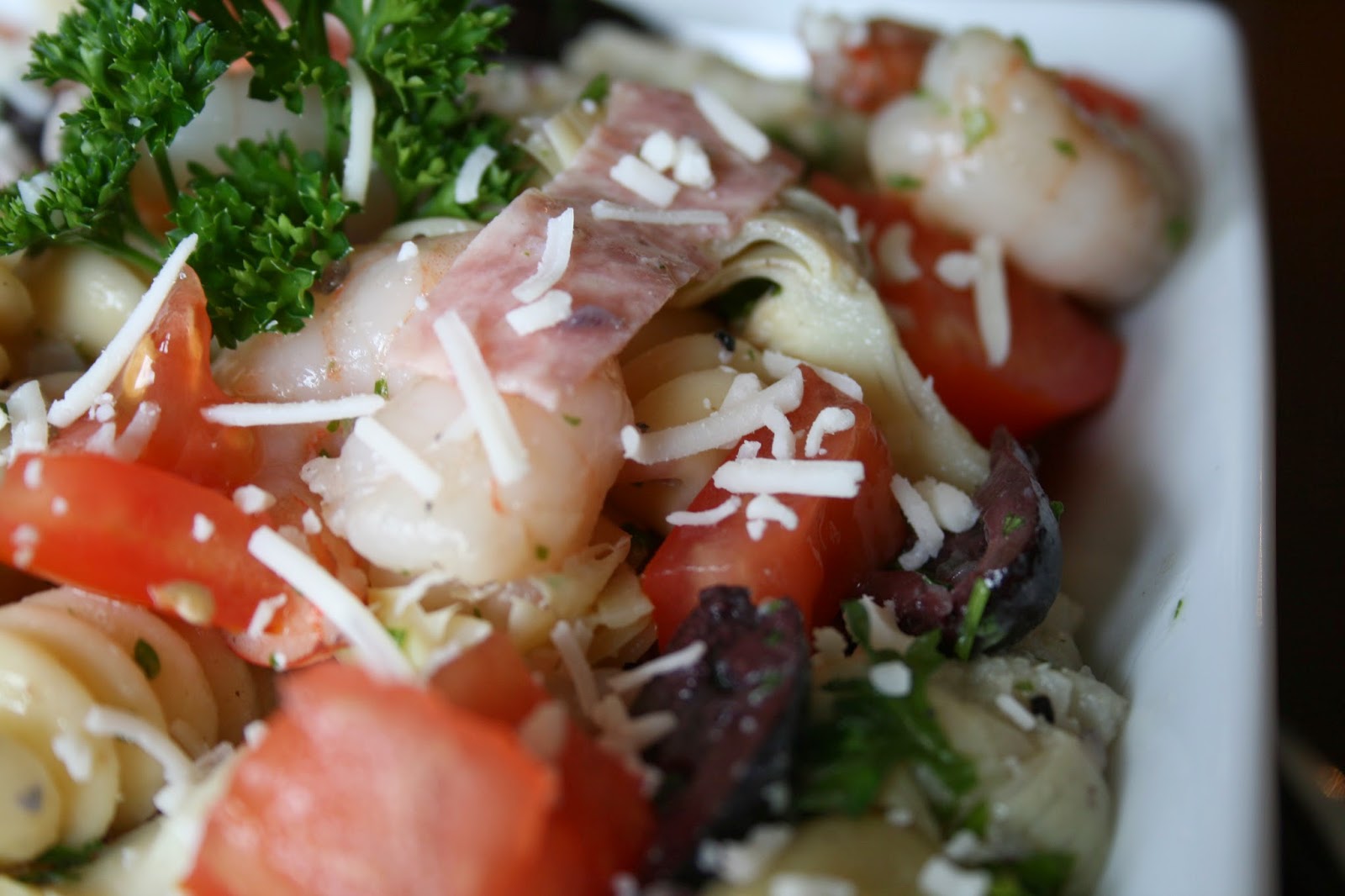 Oregon Transplant Shrimp & Artichoke Pasta Salad