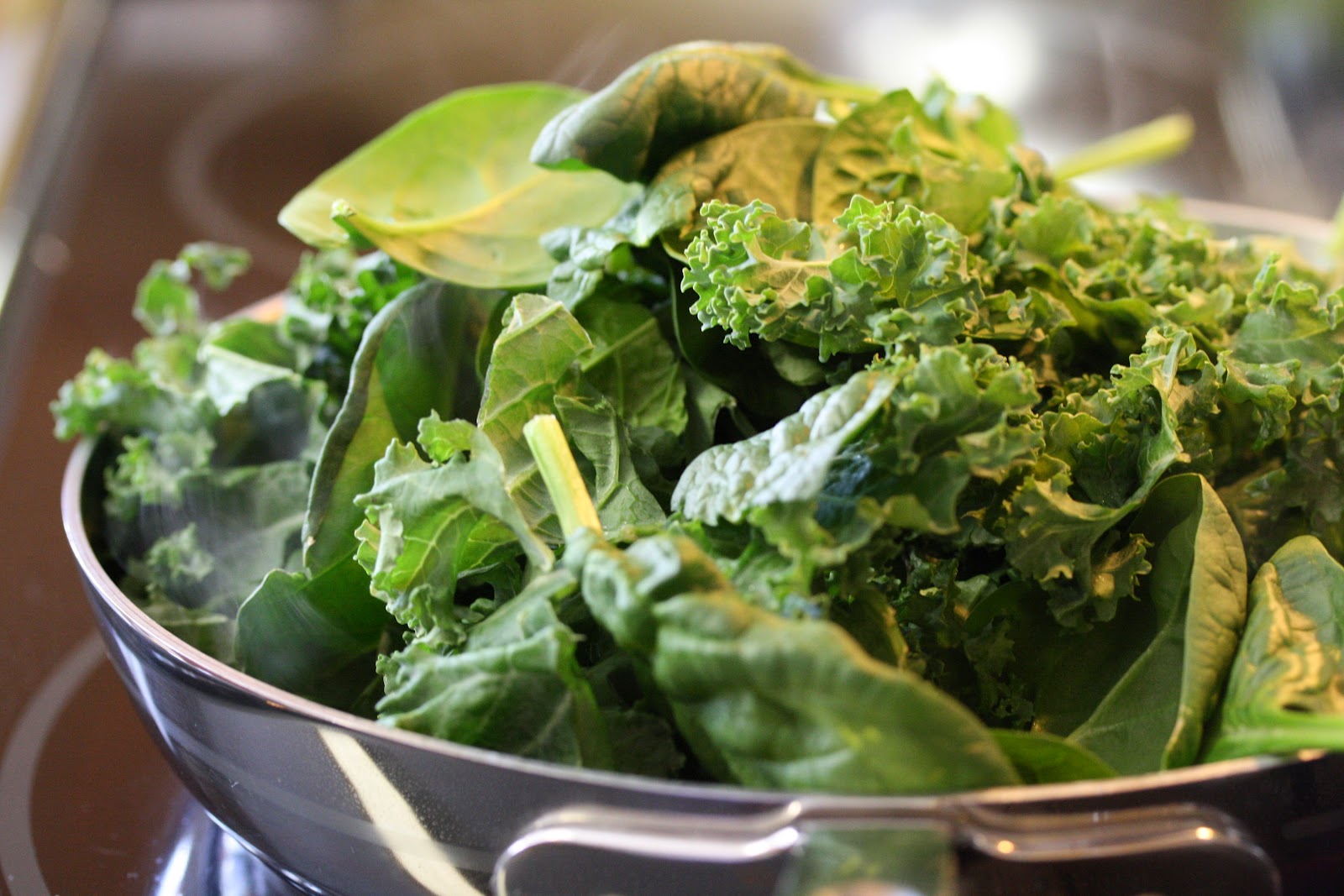 Spinach, Kale & Egg Skillet Saving Room for Dessert