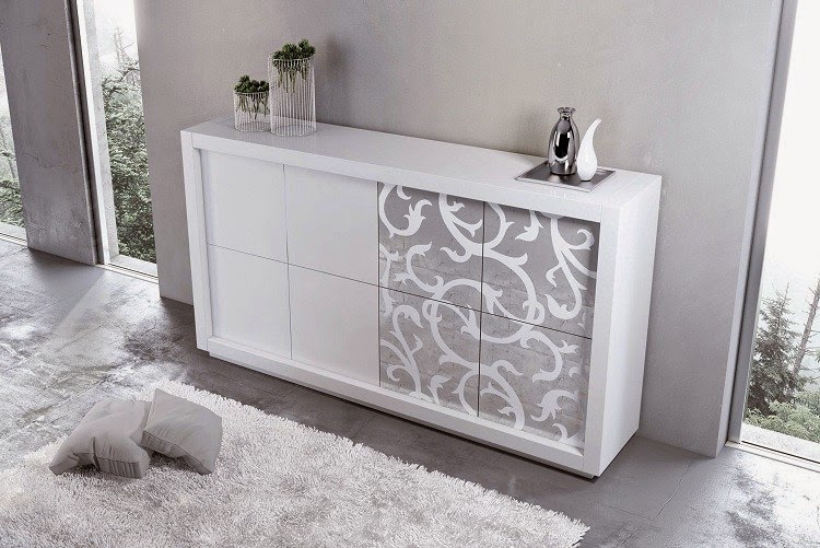 Luxury gloss white sideboard designs