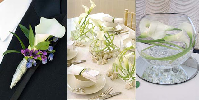 cute calla lilies wedding decorations