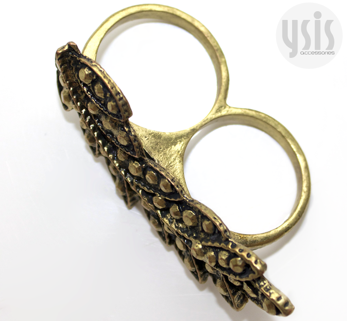 Leaf Double Finger Ring - www.ysisaccessories.com