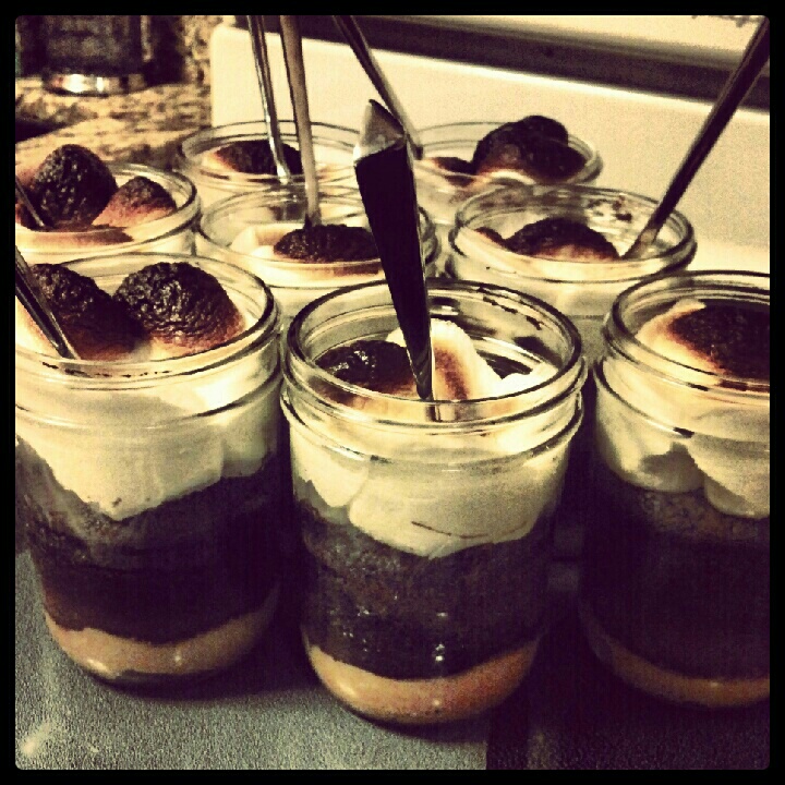 Autumn's Copper Pot S'mores Cakes in a Jar