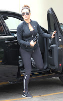 Kim Kardashian steps out of her car