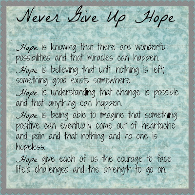 Never give up hope essay