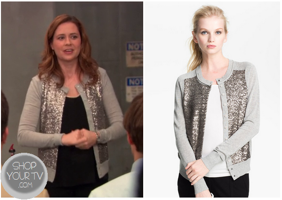 grey sparkly cardigan