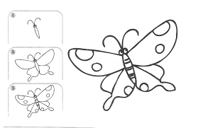 how to draw butterfly step by step