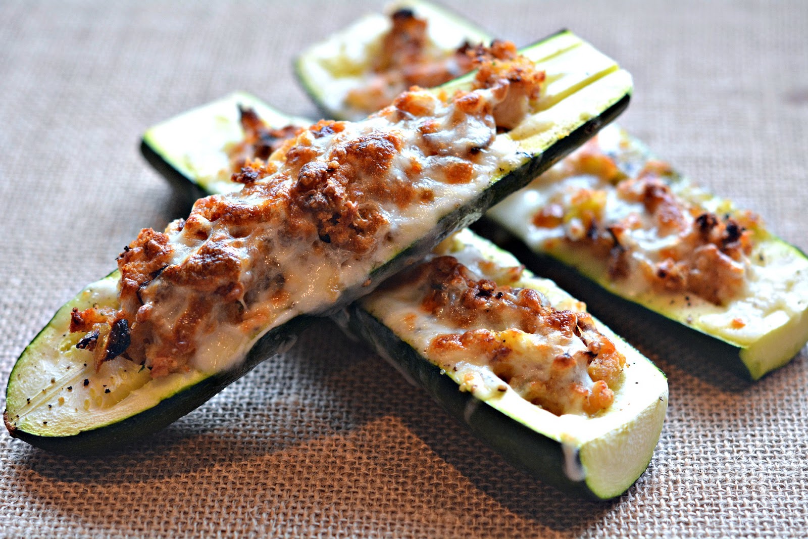 STUFFED ZUCCHINI BOATS Hugs and Cookies XOXO