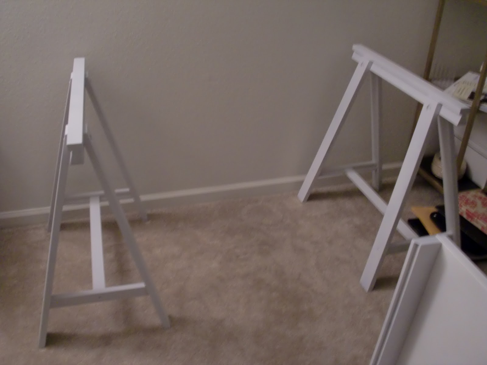 Sawhorse Leg Desk {IKEA Hack} Sara Levine