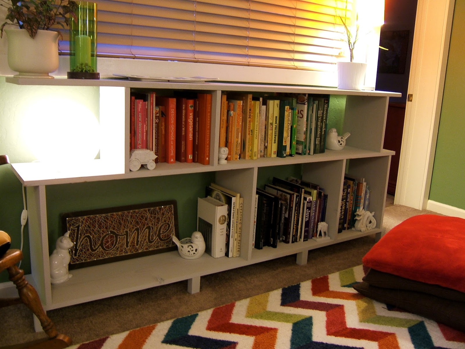 Nine Red DIY Modern Bookshelf