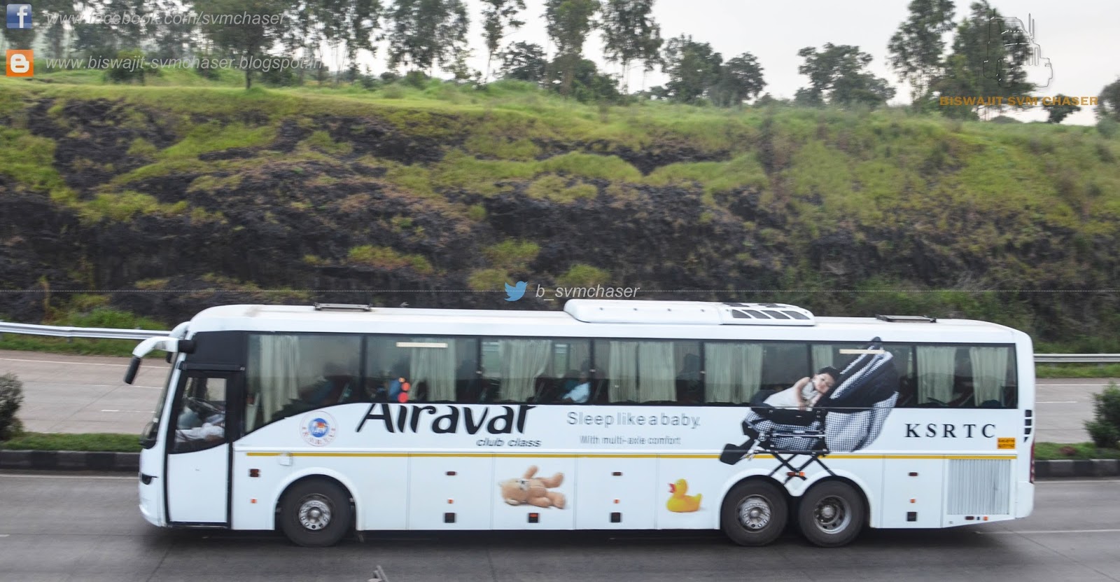 KSRTC Airavat Club Class VOLVO B9R Multiaxle Semi Sleeper Biswajit