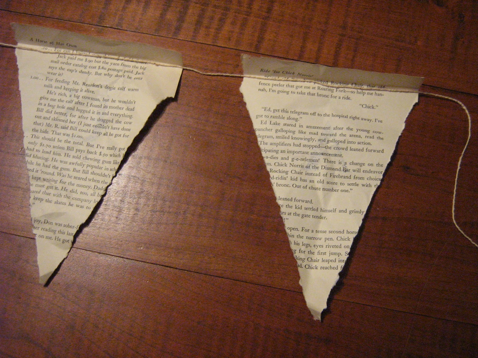 Vintage Values Making a Vintage "Autumn" Pennant Banner