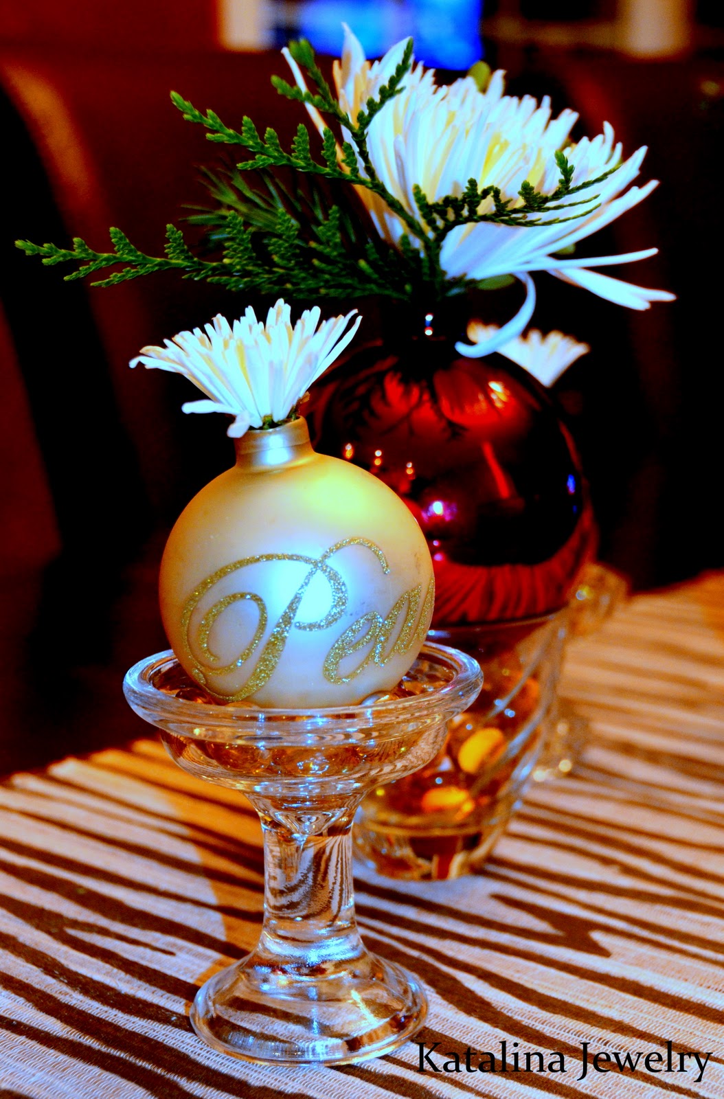 Katalina Jewelry Glass Ornament Vases