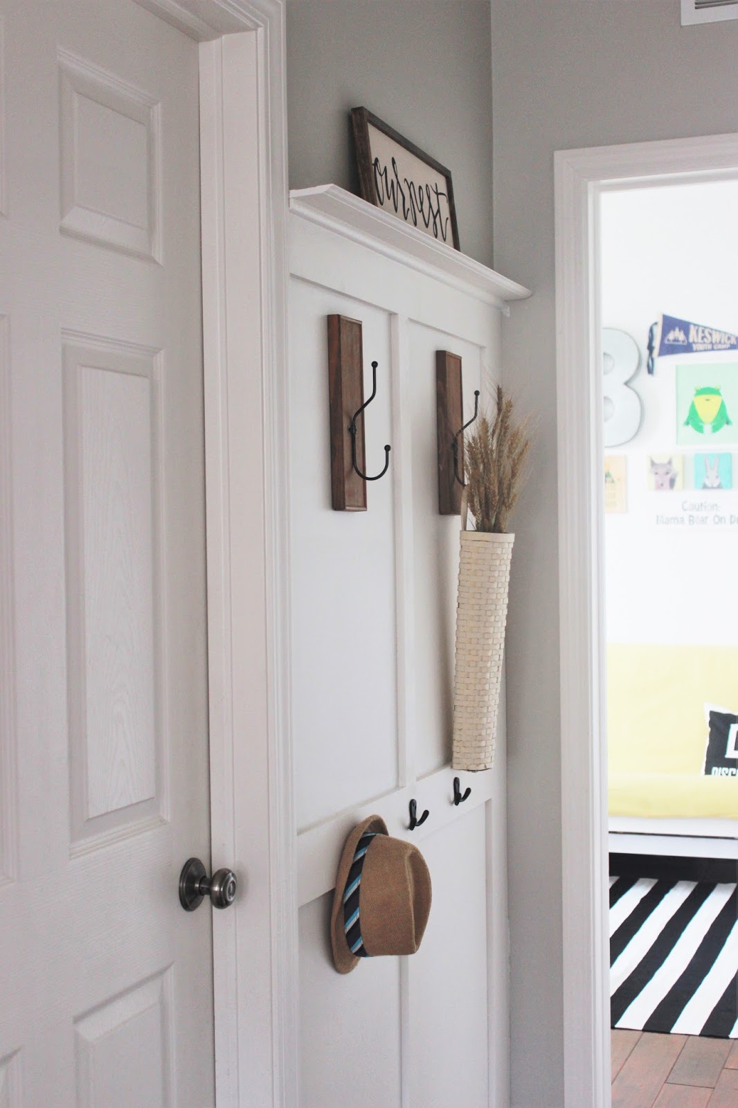 How to Build a Board and Batten Coat Rack Wall Delightfully Noted