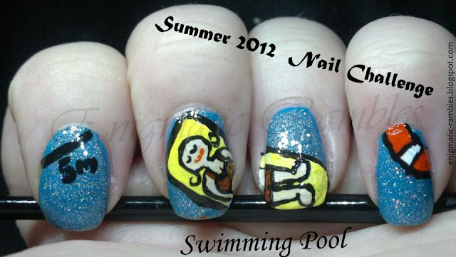 Summer Swimming Pool Nail Art - wide 1