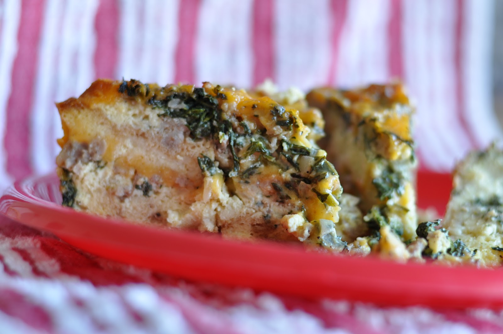 Cucina di Harwood Spinach and Sausage Egg Strata