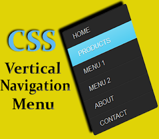 CSS Verticle menu, Verticle menu blogger, 3d Verticle menu, 