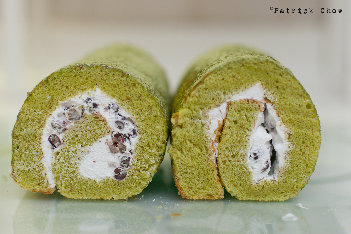 Cook With No Books Matcha red bean cake roll