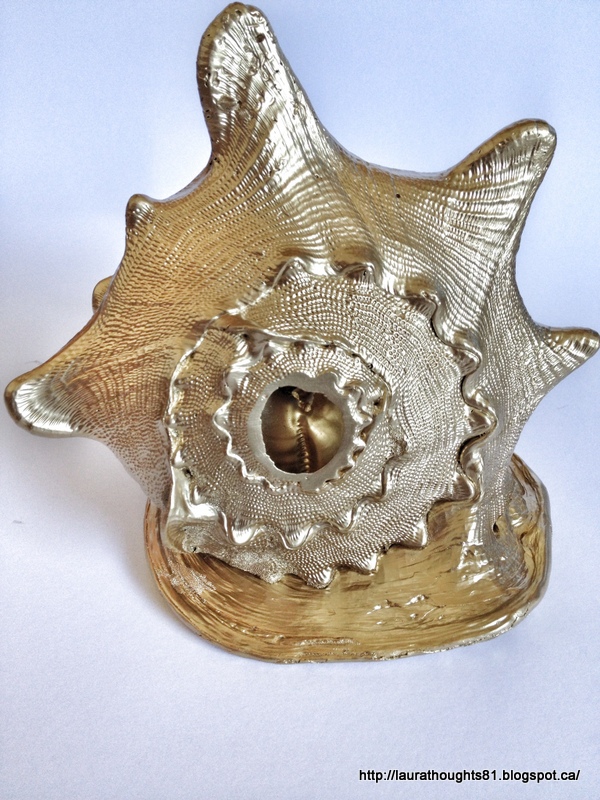 Laura Thoughts Gold Spray Painted Shells