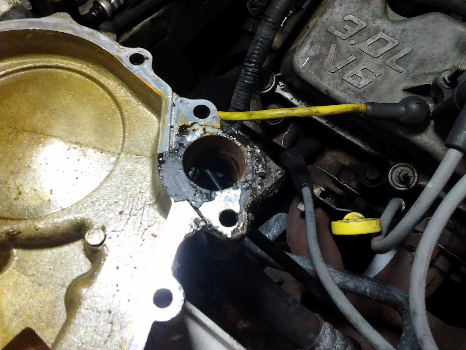 2002 Ford Taurus V6 3 0L VIN u Coolant Leak from Timing Cover