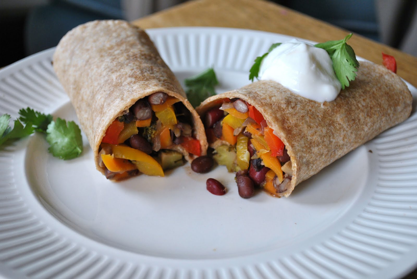 Kristin in Her Kitchen Veggie & Black Bean Burritos