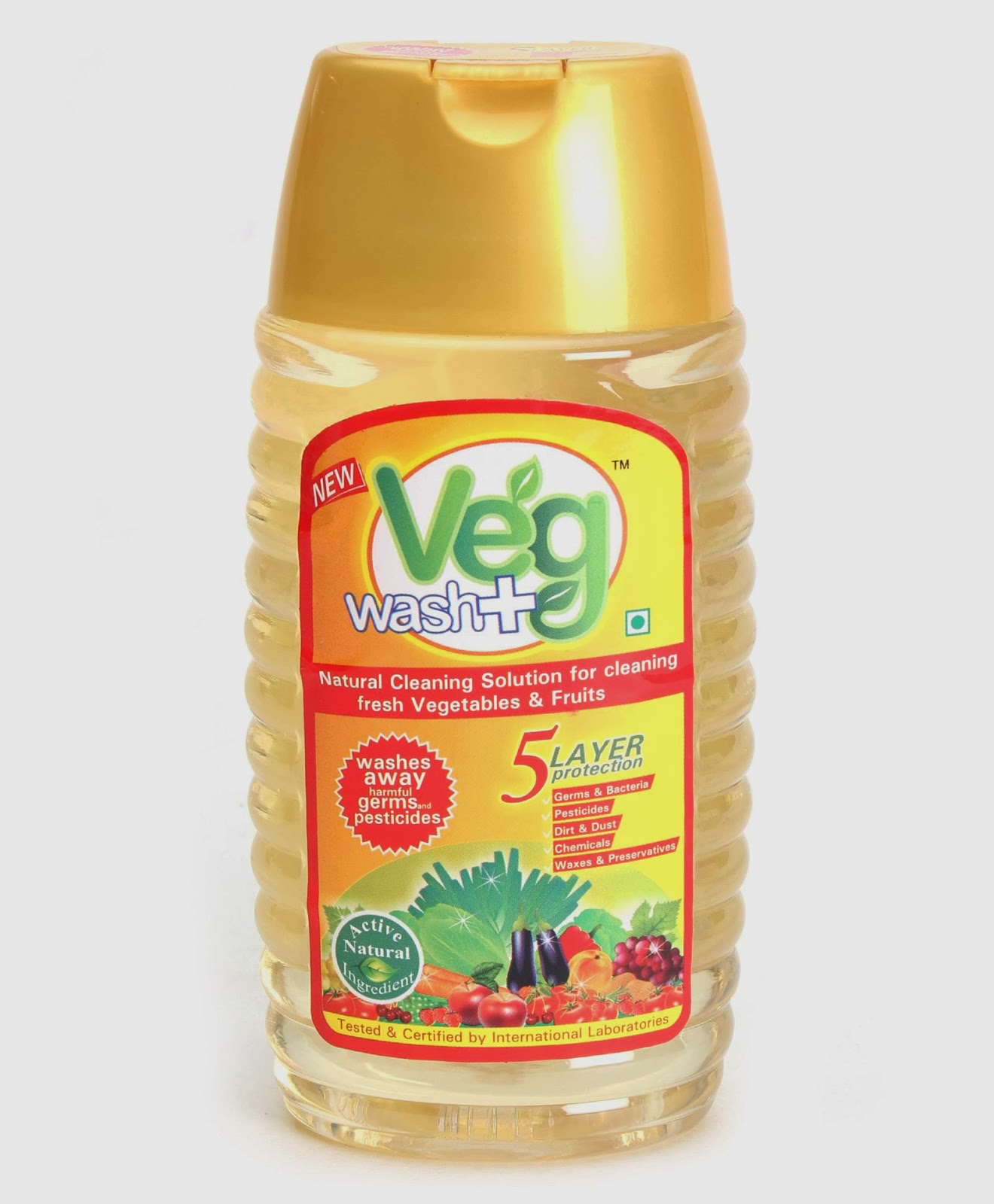 Veg+Wash natural cleaning solution for fruits and vegetables.