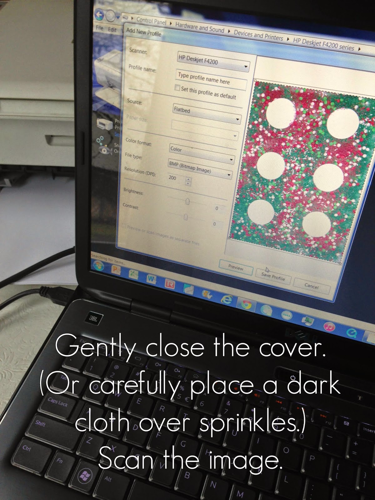 WhiMSy love DIY Scanned Sprinkle Gift Tags