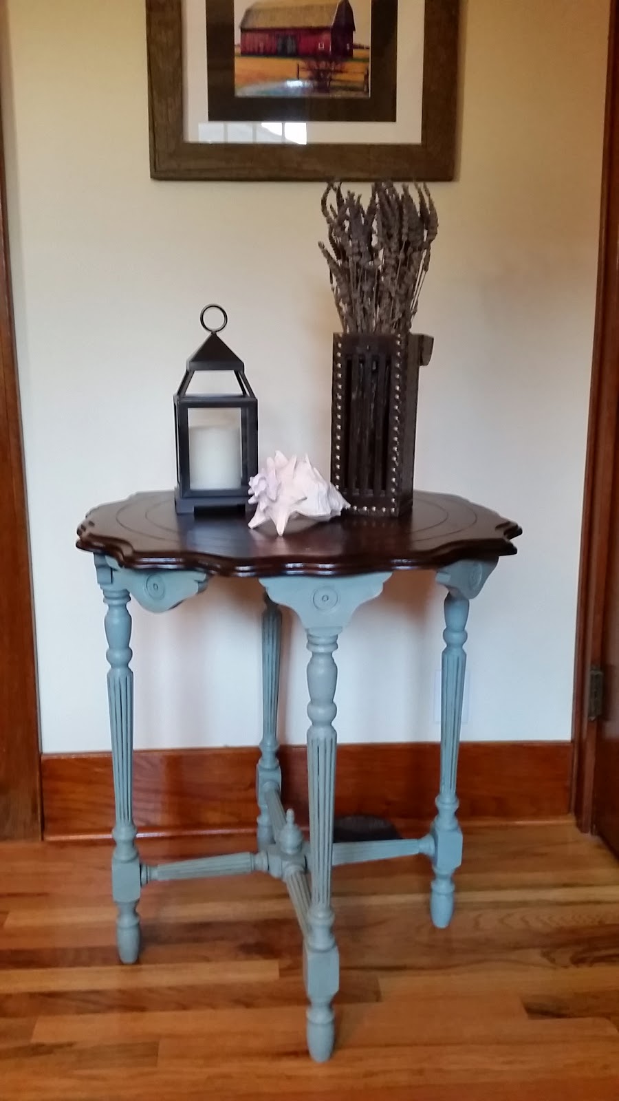 For Paint's Sake Stained Table Top with Annie Sloan Chalk Paint