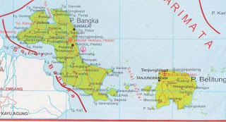 Peta Propinsi Kepulauan Bangka Belitung