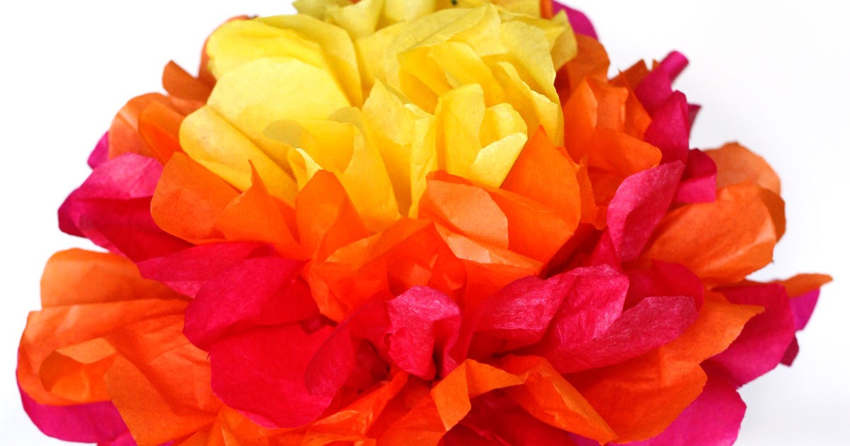 One Crafty Mama! Easy Tissue Paper Flower Centerpieces tutorial