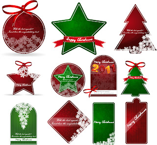 クリスマス・セールのお洒落なディスカント タグ christmas sales discount tag vector イラスト素材2