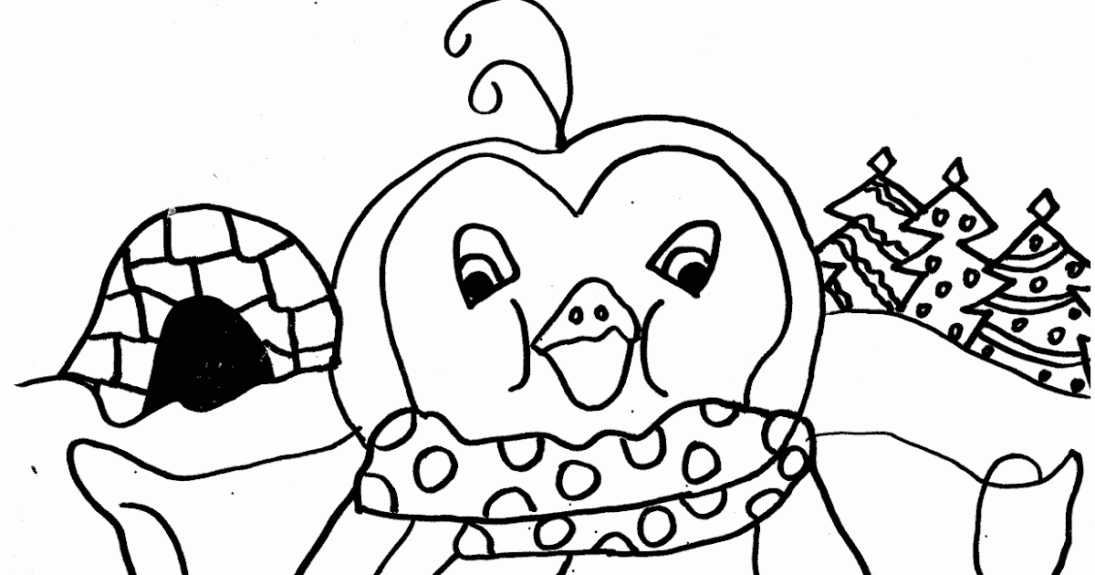 Kids Creative Chaos: Cute Penguin Printable Coloring Page for Kids