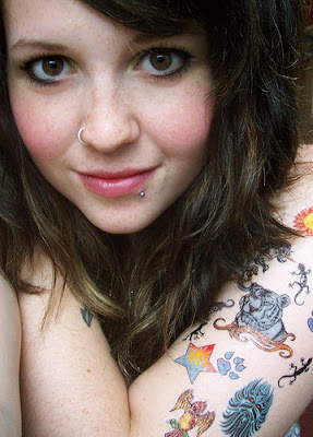 Beautiful tattoo girl
