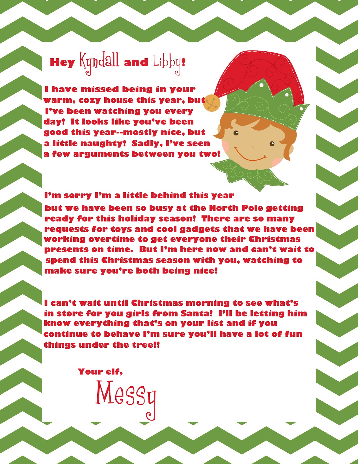 Ridiculous image pertaining to elf on shelf letter printable Dashing image pertaining to elf on shelf letter printable