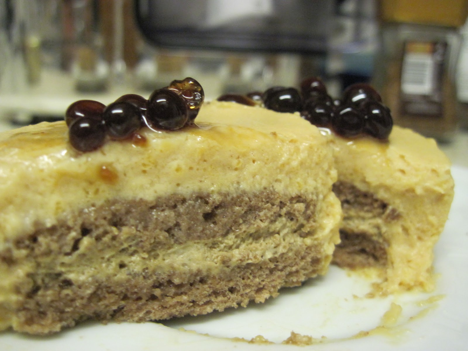 The Sugar Lump Coffee, Caramel and Chocolate Mousse Cakes & Mock Caviar