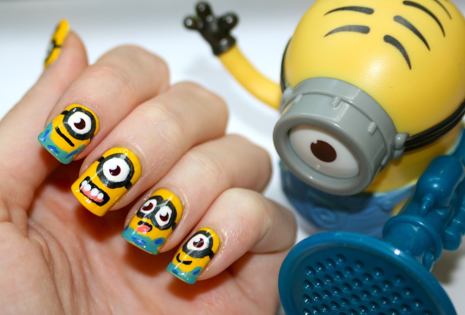 Minion Nail Art for Beginners - wide 8