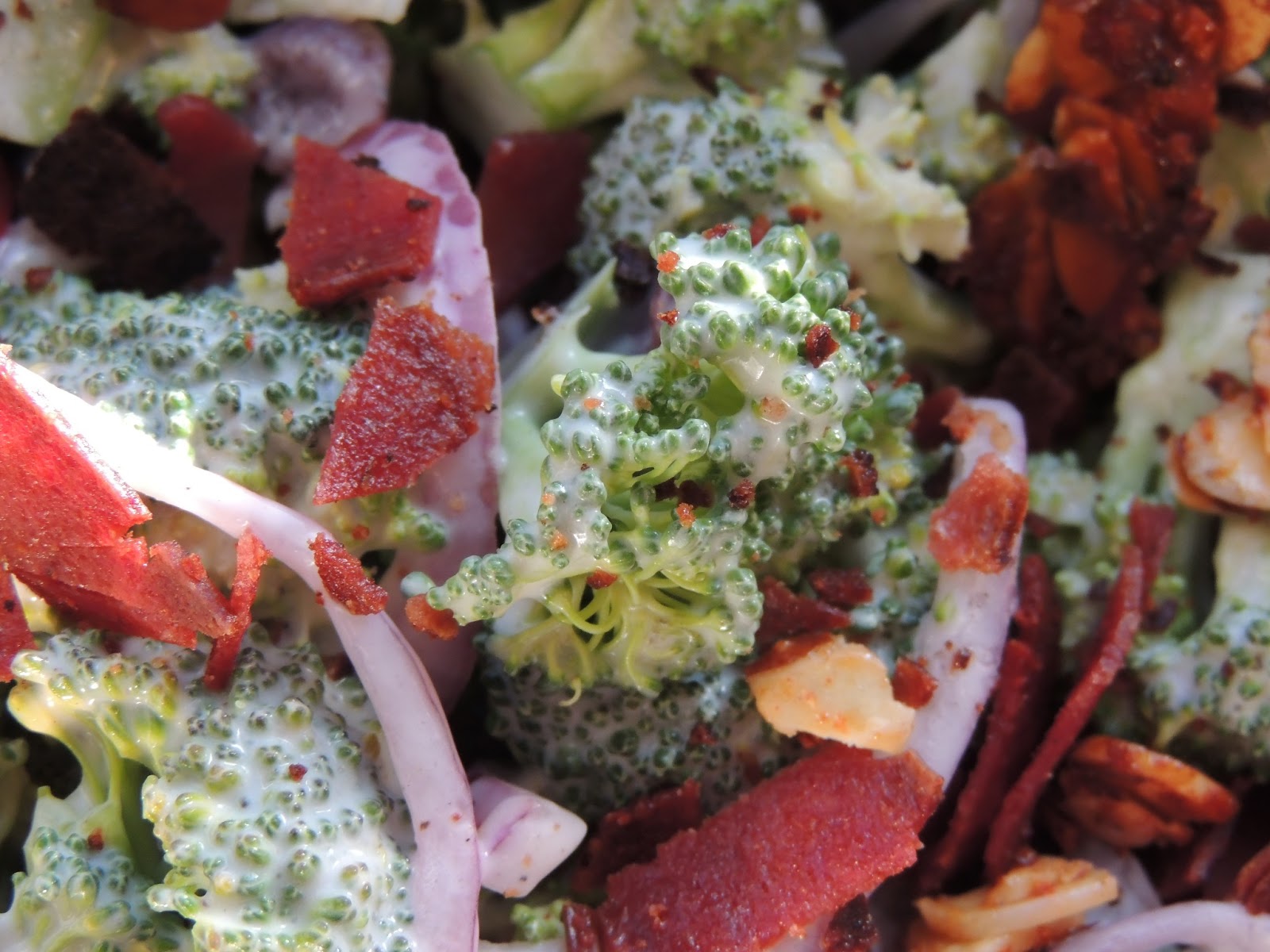 Leave a Happy Plate Ranch Broccoli Salad with Spicy Candied Almonds