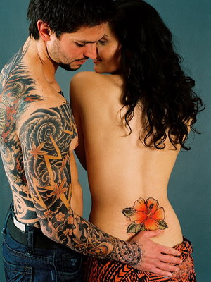 Within the tribe both men and women get tattoos