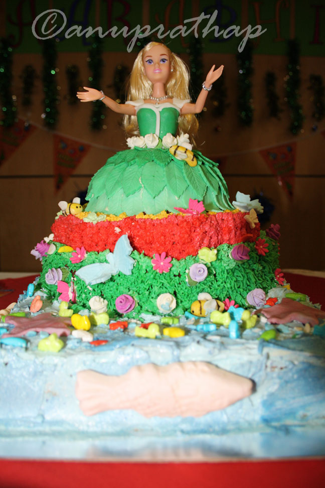 Anu Prathap's Kitchen Thumbelina cake for our daughter