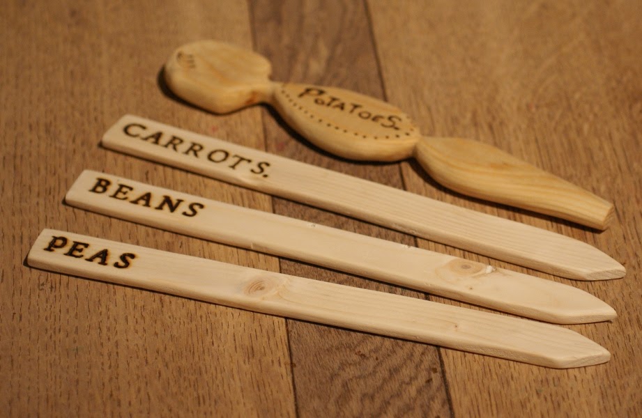 The Shed And Beyond: Handmade row markers